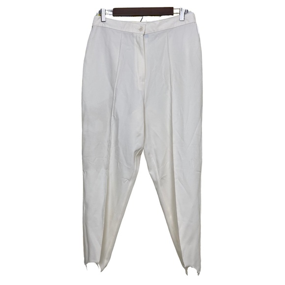 Vintage Oui Petites by Tan Jay 90s Deadstock Off-White Stirrup Pants Size 14 - Picture 1 of 6